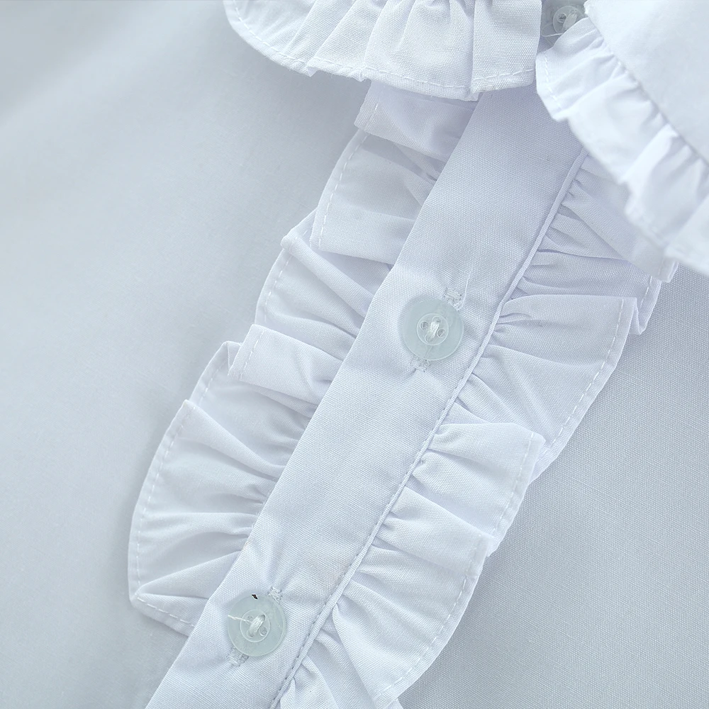 Baby Girl Short Sleeved Shirt, Summer New White Baby Collar Children'S Clothing (Suitable For Heights 120-170cm)