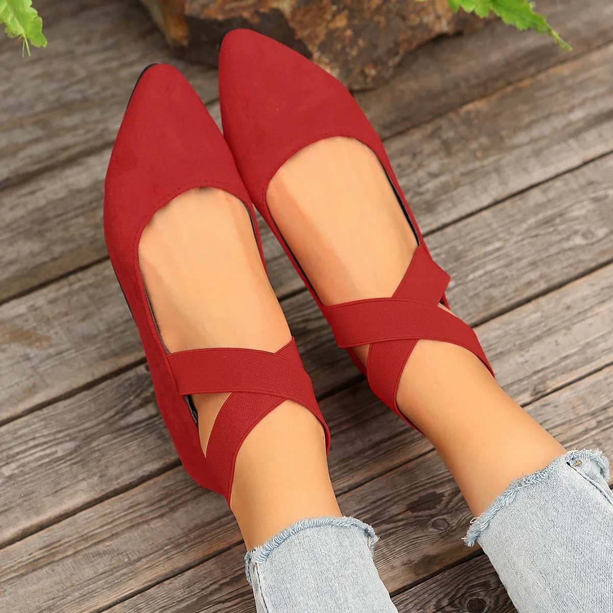 Black New Women's Flat Shoes Fashion Lightweight Shoes Women's Elegant Ballet Shoes Soft Outdoor Casual Women's Shoes Size 36-43