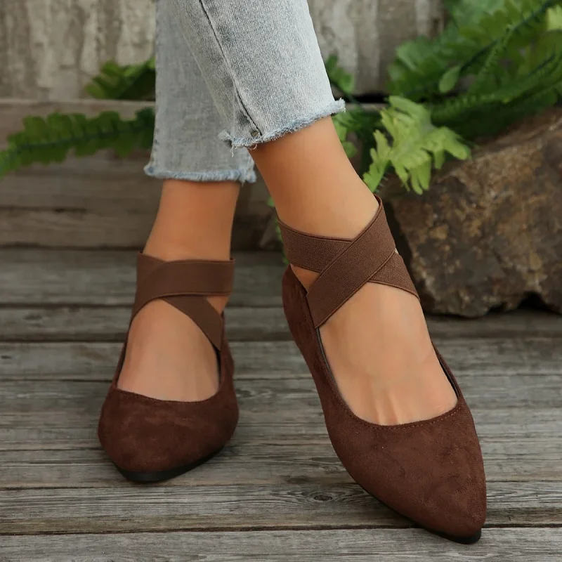 Black New Women's Flat Shoes Fashion Lightweight Shoes Women's Elegant Ballet Shoes Soft Outdoor Casual Women's Shoes Size 36-43