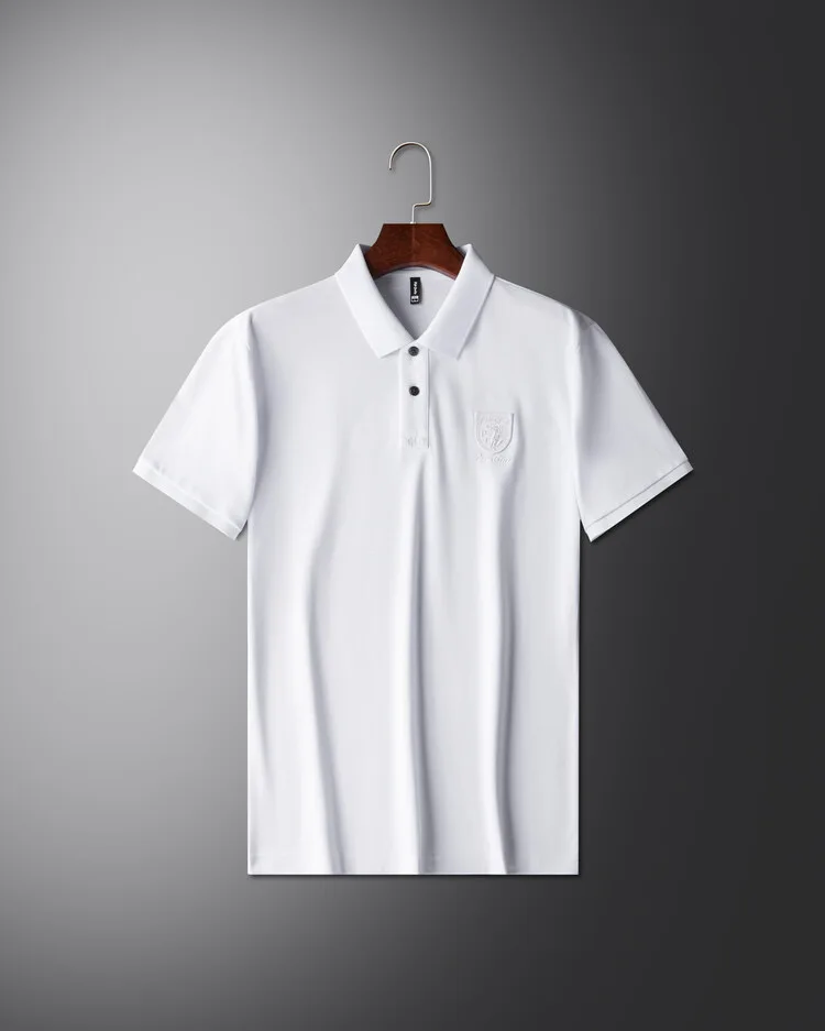 Designer's new fashionable short sleeve polo shirt men high-end brand embroidered T-shirt summer ice silk breathable casual top