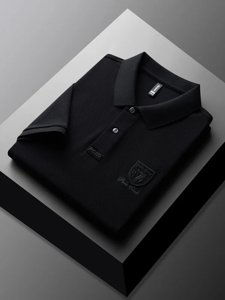 Designer's new fashionable short sleeve polo shirt men high-end brand embroidered T-shirt summer ice silk breathable casual top