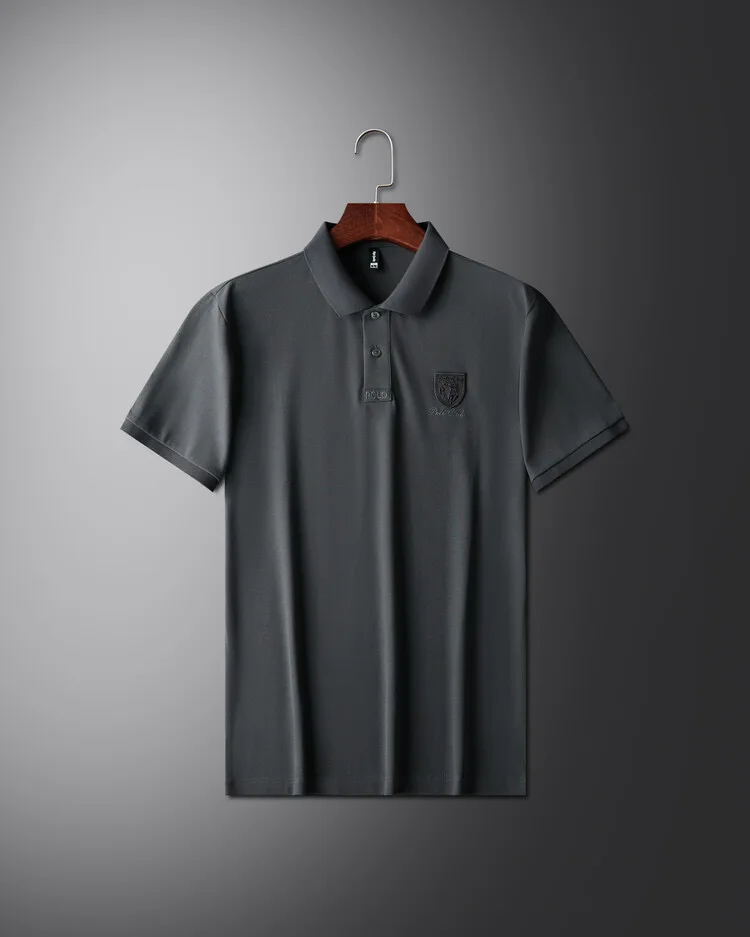 Designer's new fashionable short sleeve polo shirt men high-end brand embroidered T-shirt summer ice silk breathable casual top