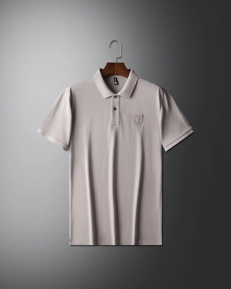 Designer's new fashionable short sleeve polo shirt men high-end brand embroidered T-shirt summer ice silk breathable casual top