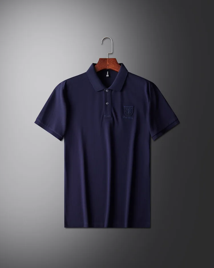 Designer's new fashionable short sleeve polo shirt men high-end brand embroidered T-shirt summer ice silk breathable casual top
