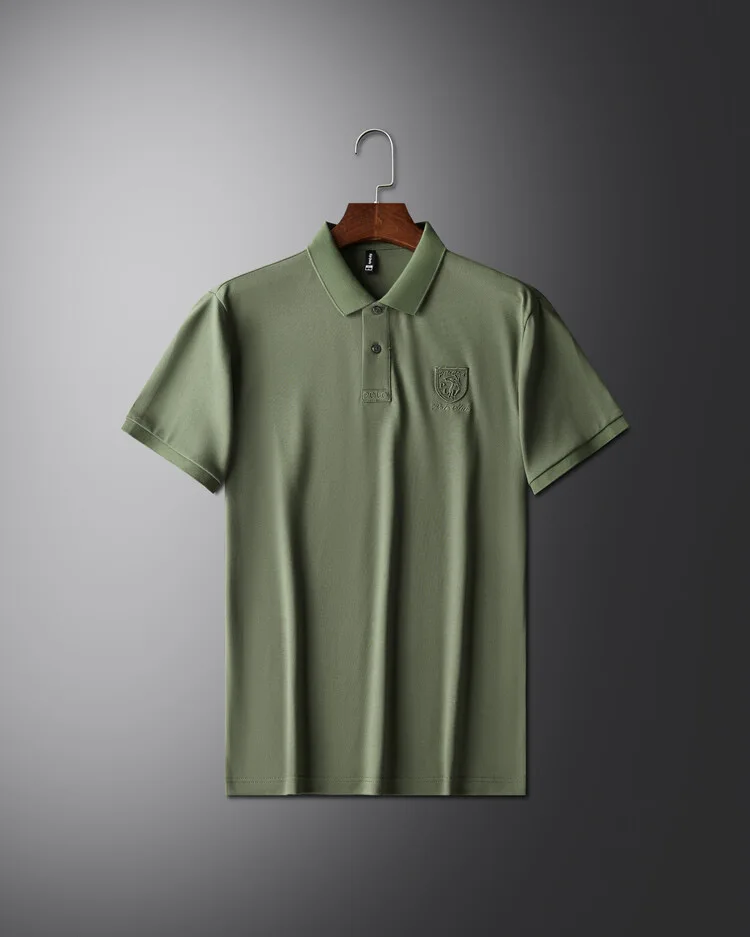Designer's new fashionable short sleeve polo shirt men high-end brand embroidered T-shirt summer ice silk breathable casual top