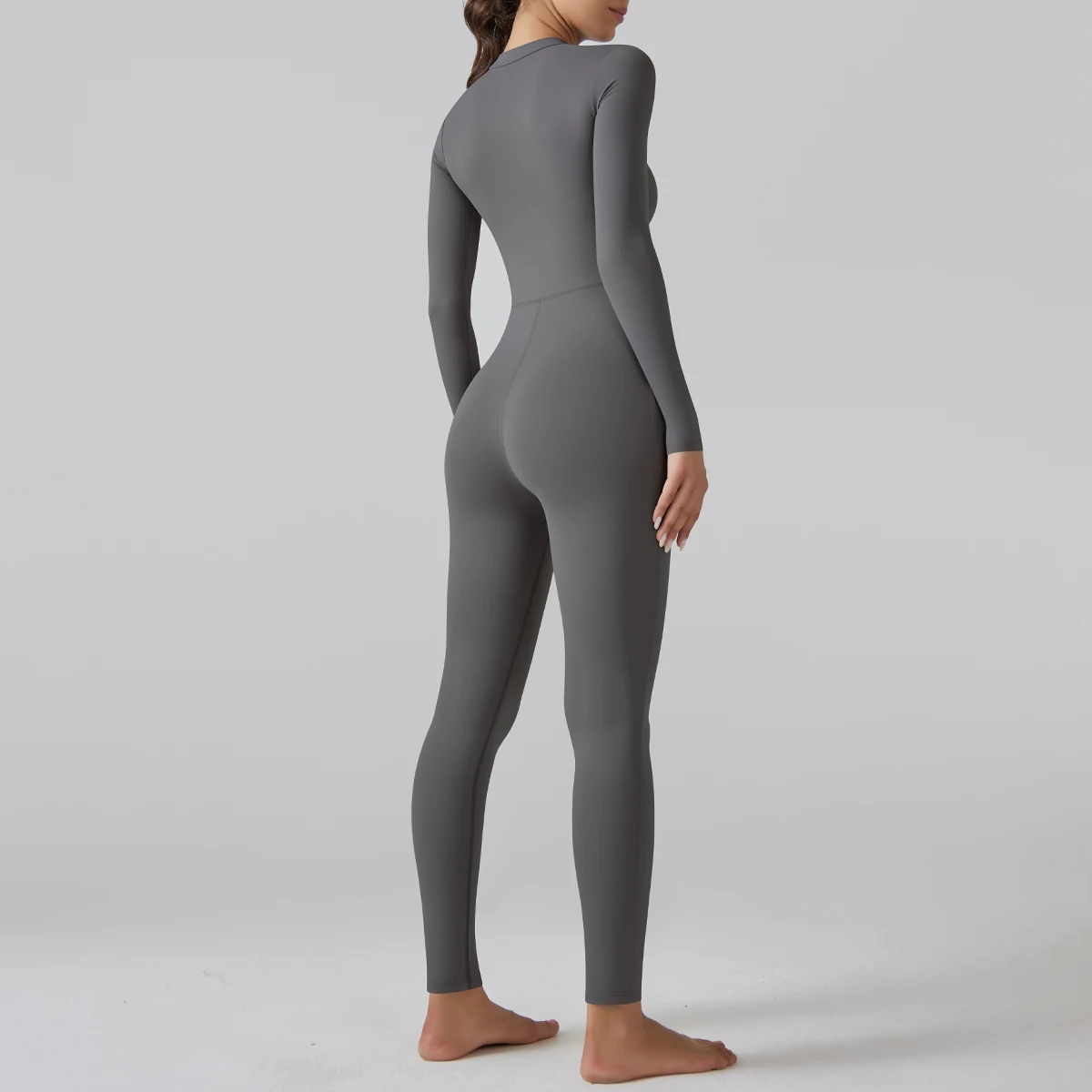 Yoga Set Women's Jumpsuits One-Piece Suit Leggings Zipper Long Sleeve Gym Push Up Workout Clothes Fitness Bodysuit Sportswear