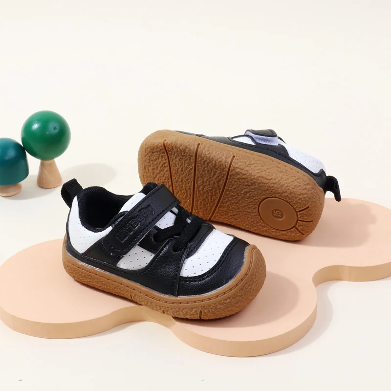 Baby Shoes High Quality Toddler 1-5 Years Rubber Sole Anti-slip Soft PU for Boys and Girls Spring and Autum Style Ooydoor BM06