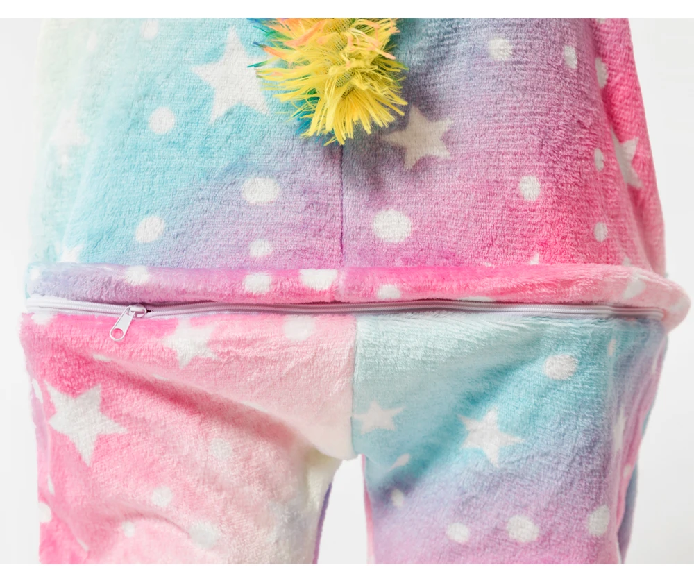 Kigurumi Kids Unicorn Pajamas Toddler Girl Pyjamas 2 to 3 4 5 6 7 8 9 10 11 12 Years Winter Flannel Warm Children Jumpsuits Pjs