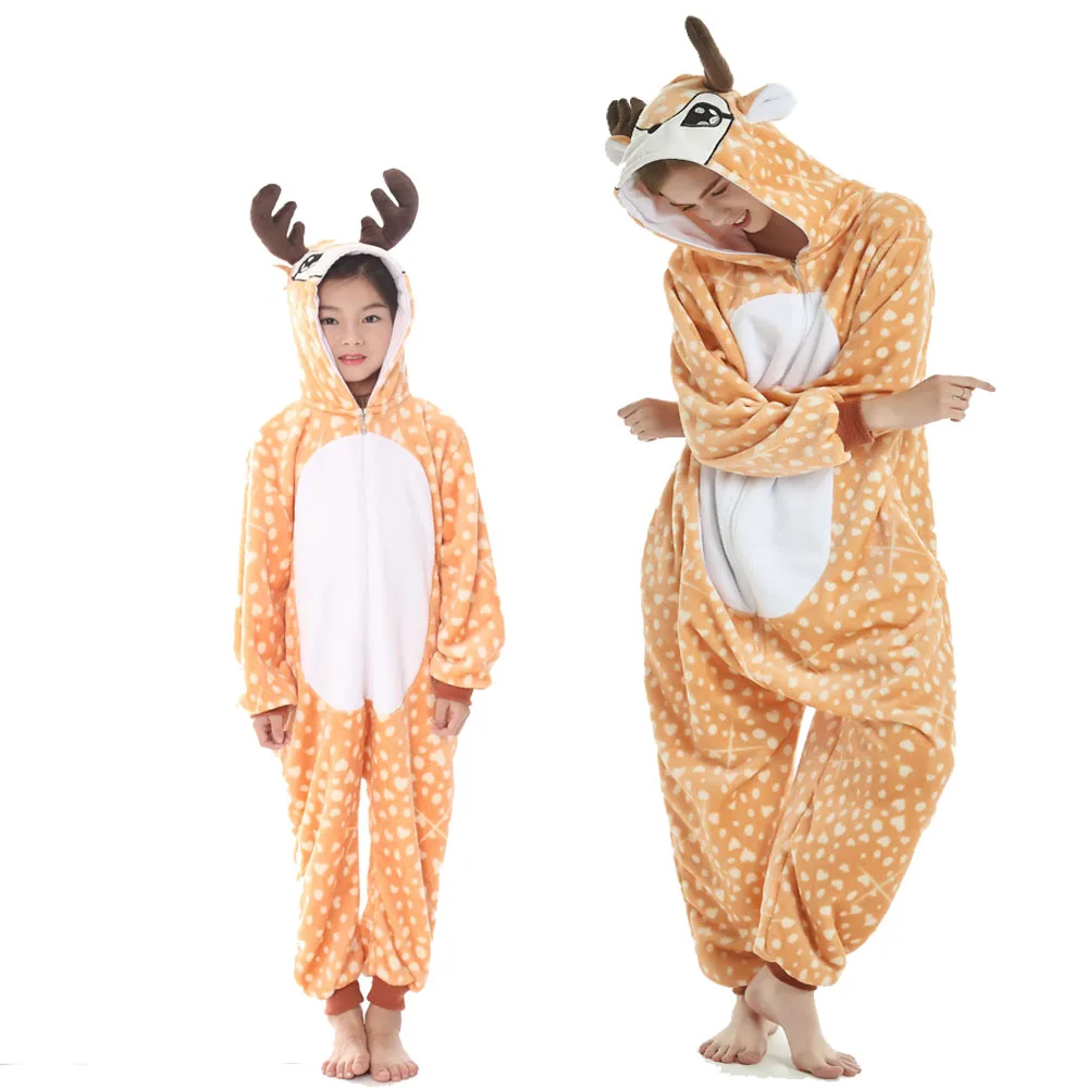 Kigurumi Kids Unicorn Pajamas Toddler Girl Pyjamas 2 to 3 4 5 6 7 8 9 10 11 12 Years Winter Flannel Warm Children Jumpsuits Pjs