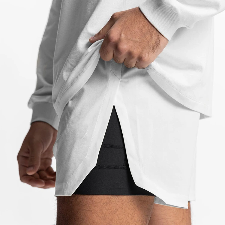 Summer Sports Shorts Fashion Brand Quick Dry Double Layer Casual Shorts Men's Outdoor Running Fitness Basketball Pants