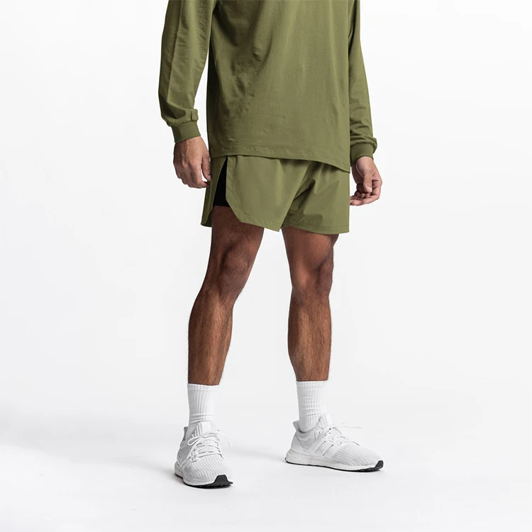 Summer Sports Shorts Fashion Brand Quick Dry Double Layer Casual Shorts Men's Outdoor Running Fitness Basketball Pants