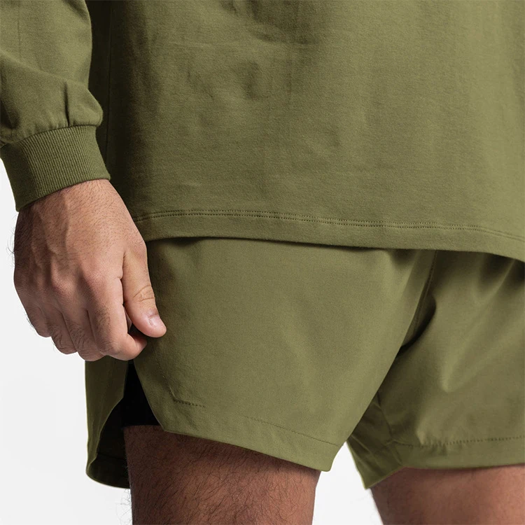 Summer Sports Shorts Fashion Brand Quick Dry Double Layer Casual Shorts Men's Outdoor Running Fitness Basketball Pants