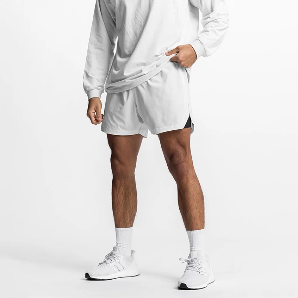 Summer Sports Shorts Fashion Brand Quick Dry Double Layer Casual Shorts Men's Outdoor Running Fitness Basketball Pants
