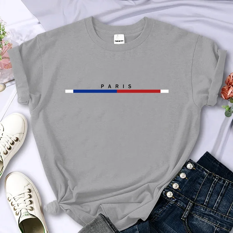 Luxury Brand Paris For Women's High-Quality Summer Printing T-shirt 100% Cotton Casual Oversized Y2k Personality Sleeve O-neck