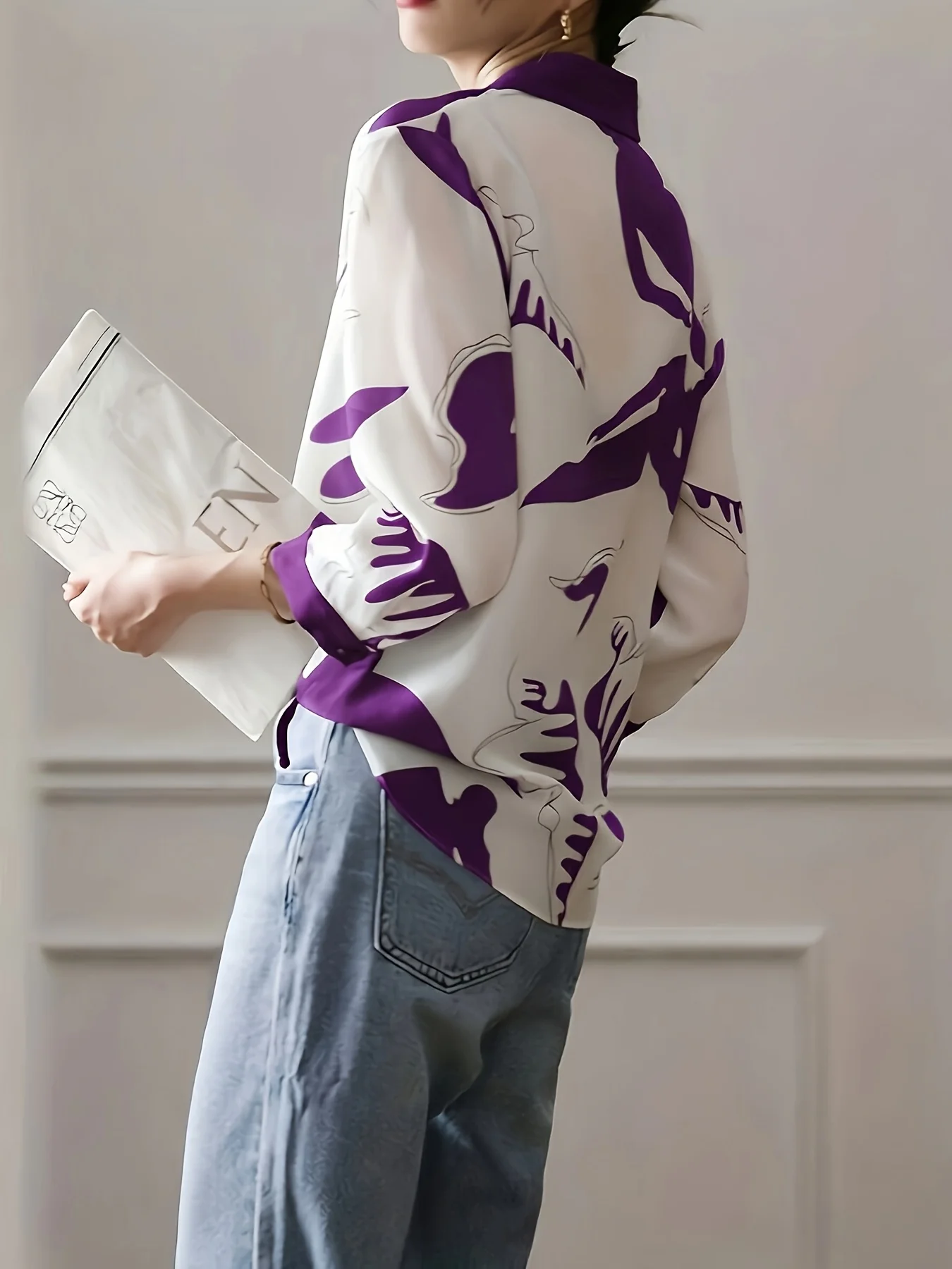 Fashion Luxury Ladies Shirt France Style Woman Printing Blouse Spring Summer Half Sleeve Tops Blusa Mujer
