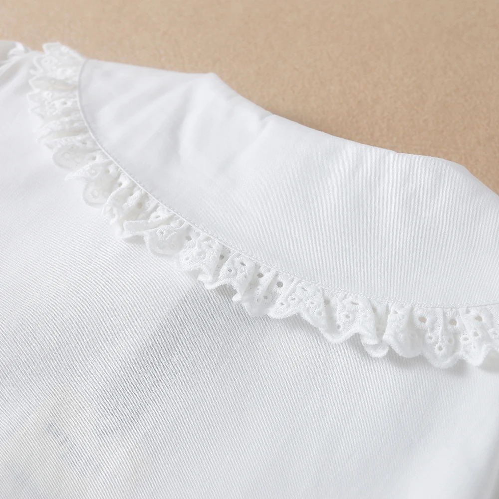 Girls Shirt Delightful White Embroidered Blouse Specifically Designed for Girls Aged 5 to 12 Years Old