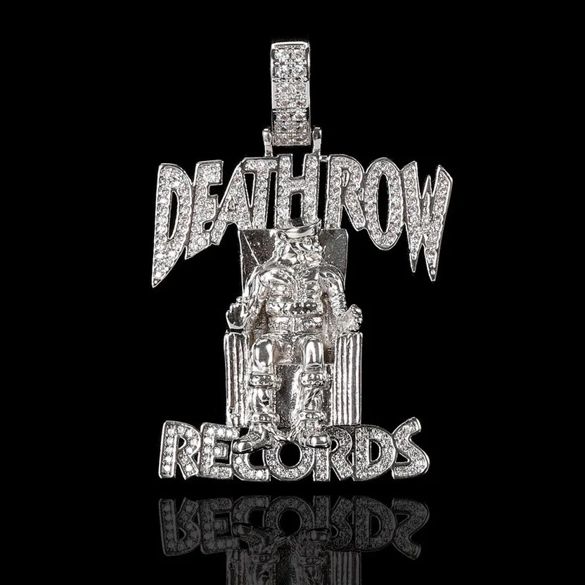 Deathlow Records Prisoner Necklace Stainless Steel Men's Fashionable Jewelry Hip-hop Rock Iced Out Pendant Party Gift
