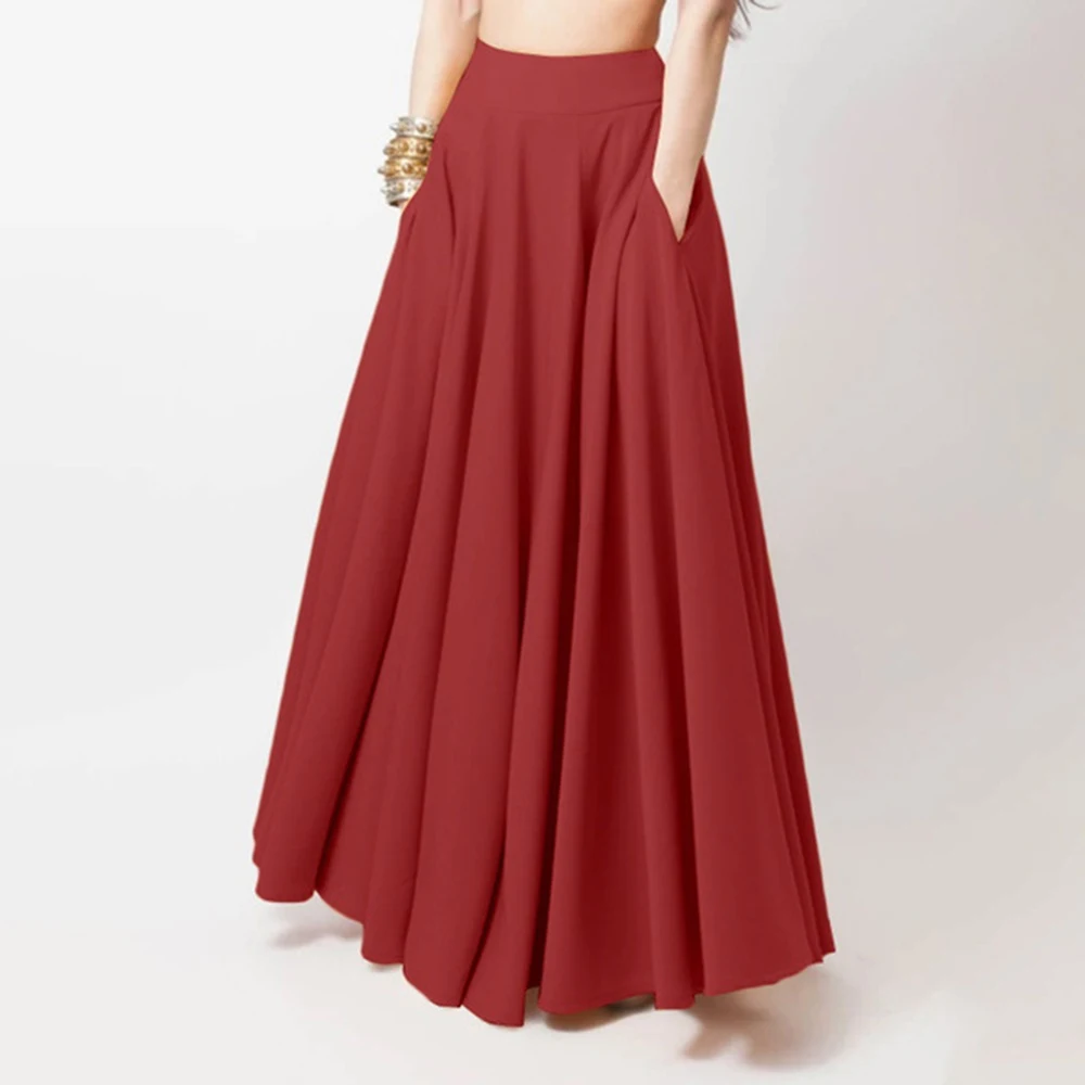 Korean Version of the New Half-Skirt Elastic Waist Plus-Size Women's Long Skirt High Waist Show Thin Skirt with a Wide Range