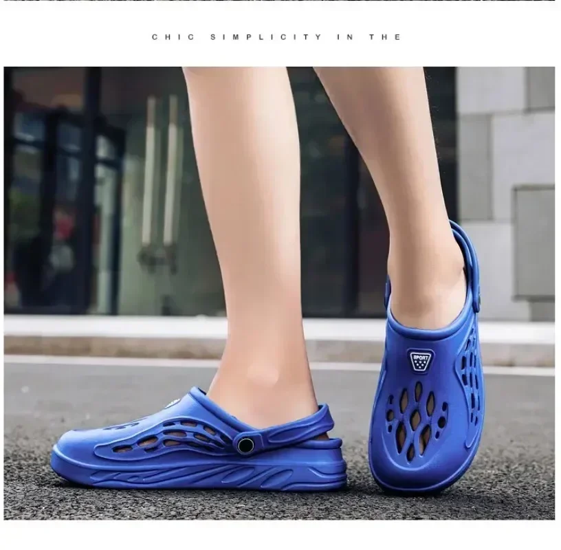 Summer Men and Women Clogs Sandals Men EVA Slippers Garden Shoes Platform Sandals Couple Outdoor House Leisure Slides Men Clog