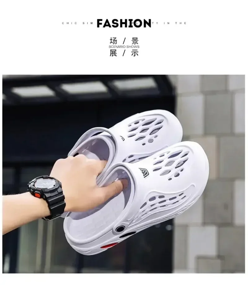 Summer Men and Women Clogs Sandals Men EVA Slippers Garden Shoes Platform Sandals Couple Outdoor House Leisure Slides Men Clog
