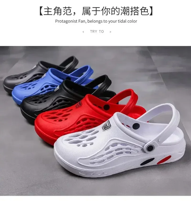 Summer Men and Women Clogs Sandals Men EVA Slippers Garden Shoes Platform Sandals Couple Outdoor House Leisure Slides Men Clog