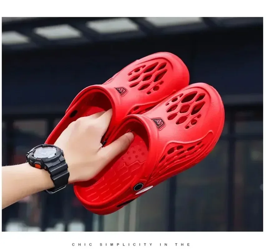 Summer Men and Women Clogs Sandals Men EVA Slippers Garden Shoes Platform Sandals Couple Outdoor House Leisure Slides Men Clog
