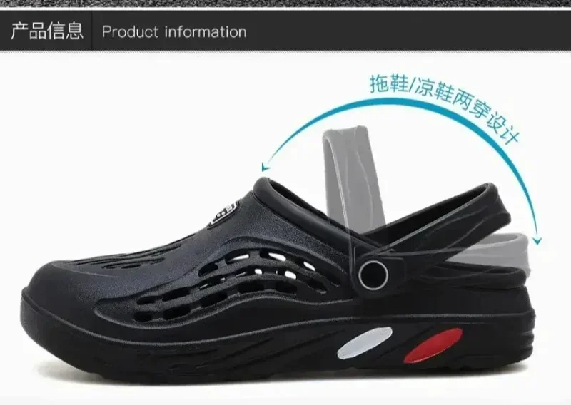 Summer Men and Women Clogs Sandals Men EVA Slippers Garden Shoes Platform Sandals Couple Outdoor House Leisure Slides Men Clog