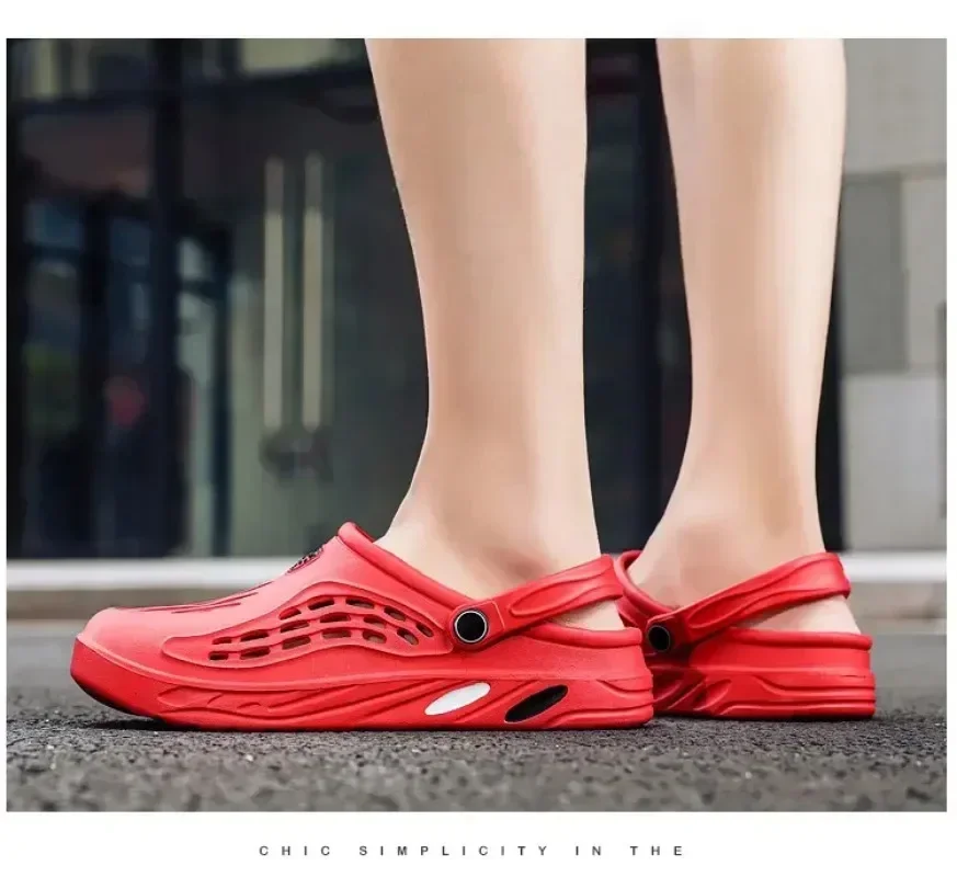 Summer Men and Women Clogs Sandals Men EVA Slippers Garden Shoes Platform Sandals Couple Outdoor House Leisure Slides Men Clog