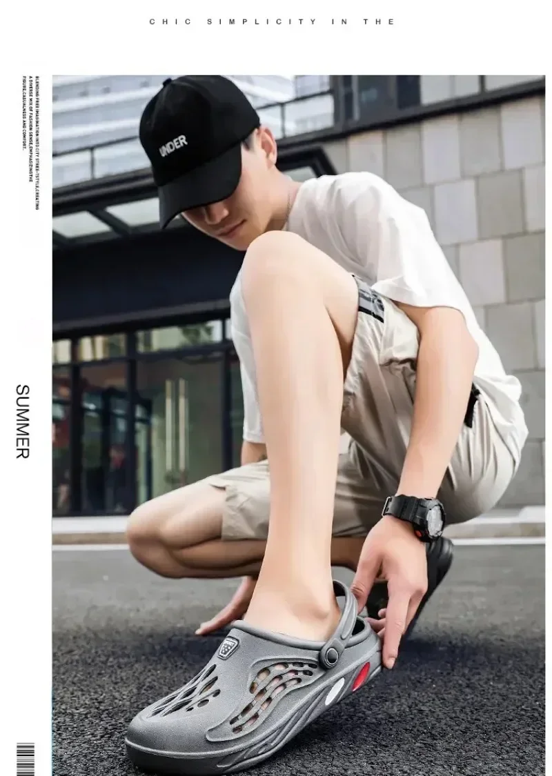 Summer Men and Women Clogs Sandals Men EVA Slippers Garden Shoes Platform Sandals Couple Outdoor House Leisure Slides Men Clog