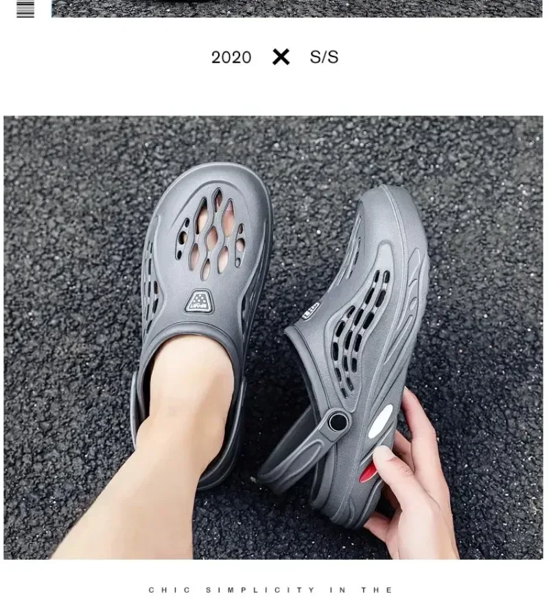 Summer Men and Women Clogs Sandals Men EVA Slippers Garden Shoes Platform Sandals Couple Outdoor House Leisure Slides Men Clog