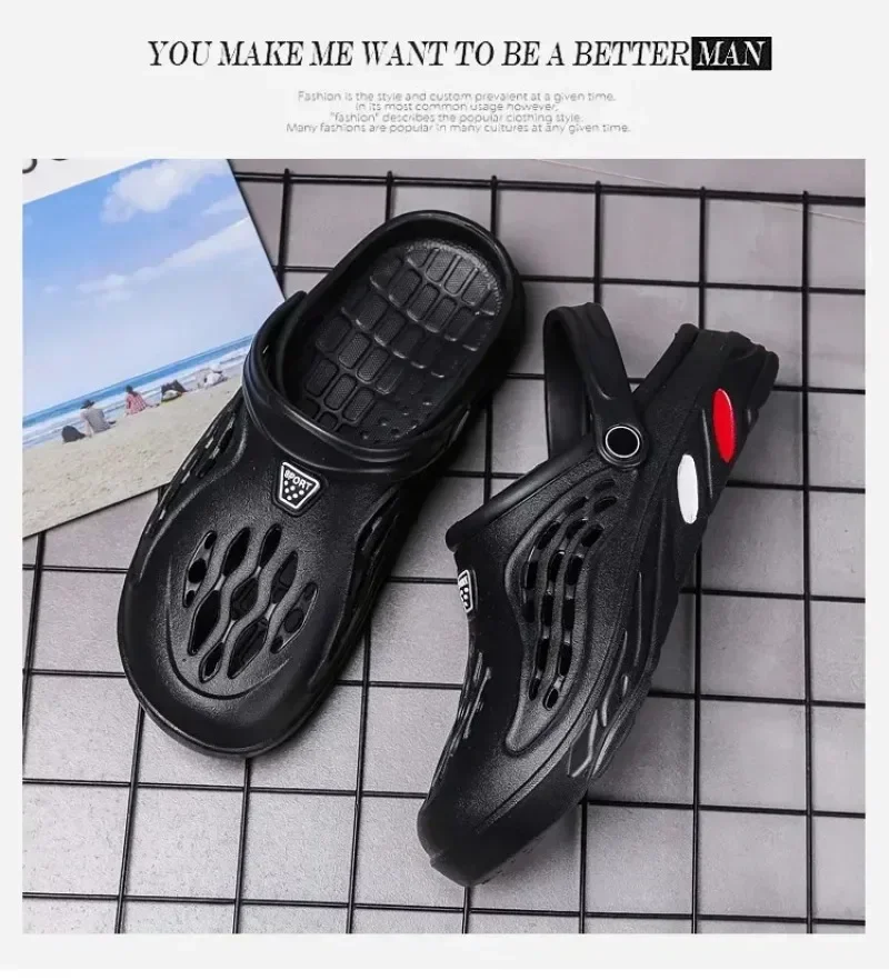 Summer Men and Women Clogs Sandals Men EVA Slippers Garden Shoes Platform Sandals Couple Outdoor House Leisure Slides Men Clog