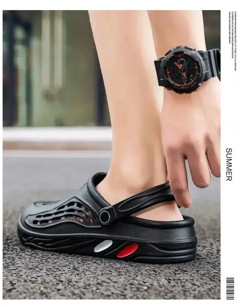 Summer Men and Women Clogs Sandals Men EVA Slippers Garden Shoes Platform Sandals Couple Outdoor House Leisure Slides Men Clog