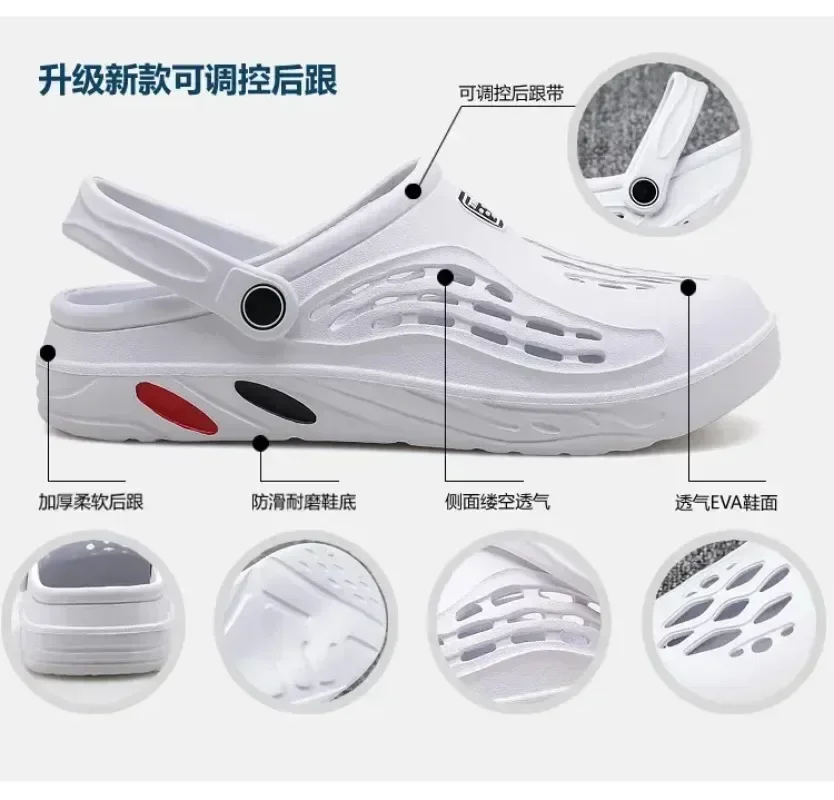 Summer Men and Women Clogs Sandals Men EVA Slippers Garden Shoes Platform Sandals Couple Outdoor House Leisure Slides Men Clog