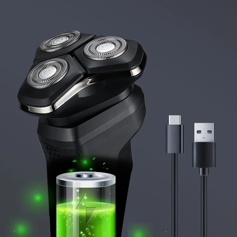 Men's Advanced Rotary Shaver, USB Charging, Ergonomic Design, Suitable as a Gift for Him