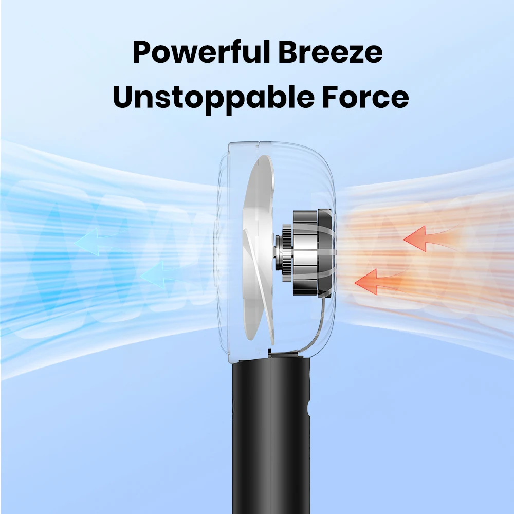 TOPK Mini Portable Fan 1200mAh USB Rechargeable Handheld Fan 3 Speed Personal Super Compact Cooling Fan for Makeup Outdoor