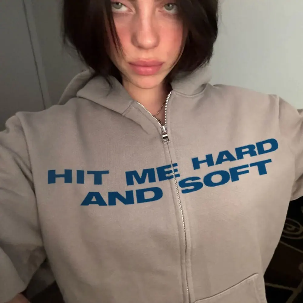Hit Me Hard and Soft 2025 Tour Zipper Hoodies Men Women Harajuku Pullovers Fashion Hip Hop Zip Up Sweatshirts Jackets Fans Gift