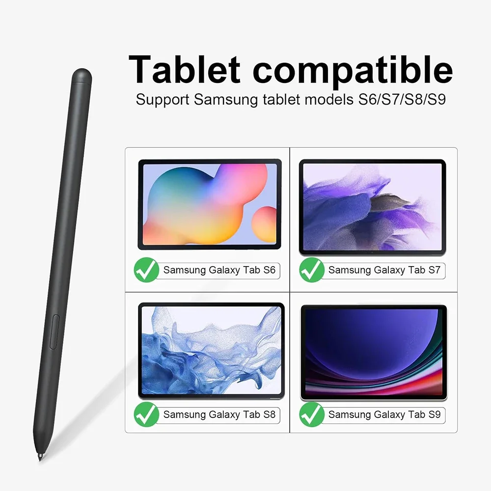 For Samsung Stylus S Pen Tablet Drawing Stylus Wireless Connectivity Touch Pen for Tab S6 Lite S7FE S7 S7 Plus S8 S9 S9FE Pencil
