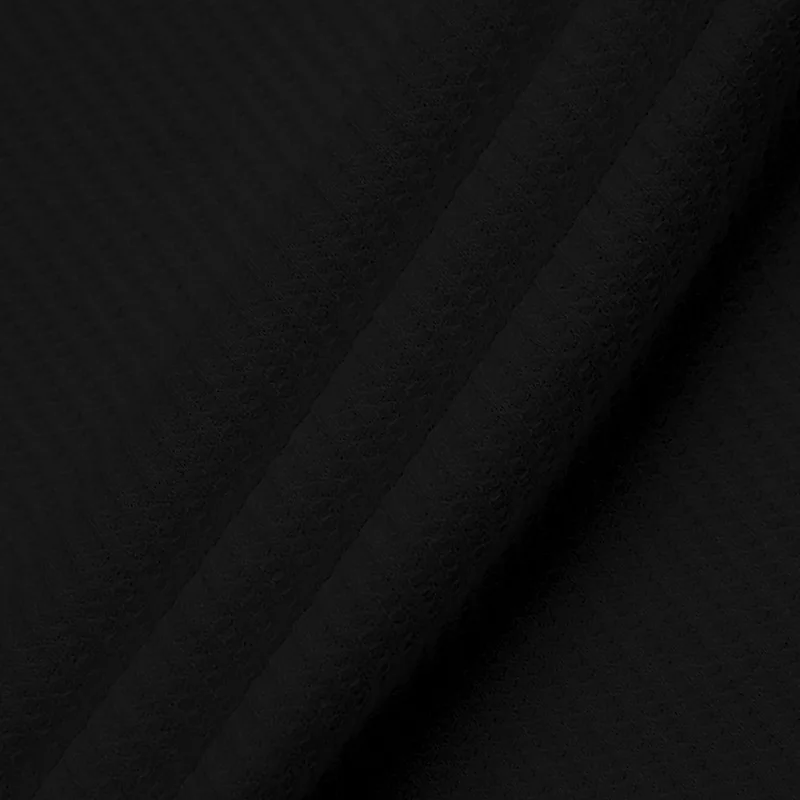 New Cross-Border Men's Autumn and Winter Waffle Lapel Button-Up Long-Sleeved Casual Polo Shirt T-Shirt