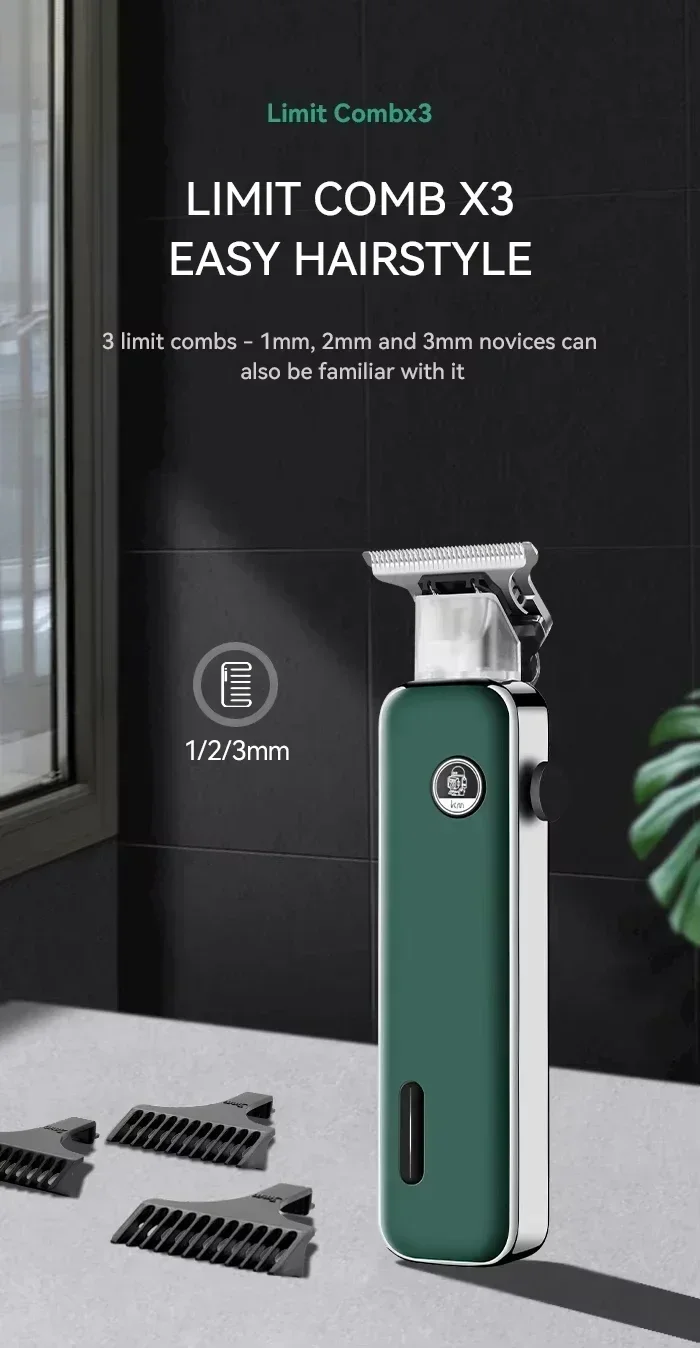 Kemei KM-2027 KM-5098 Professional Hair Clipper and Beard Trimmer New Design USB Rechargeable Shaver for Men Electric Clippers