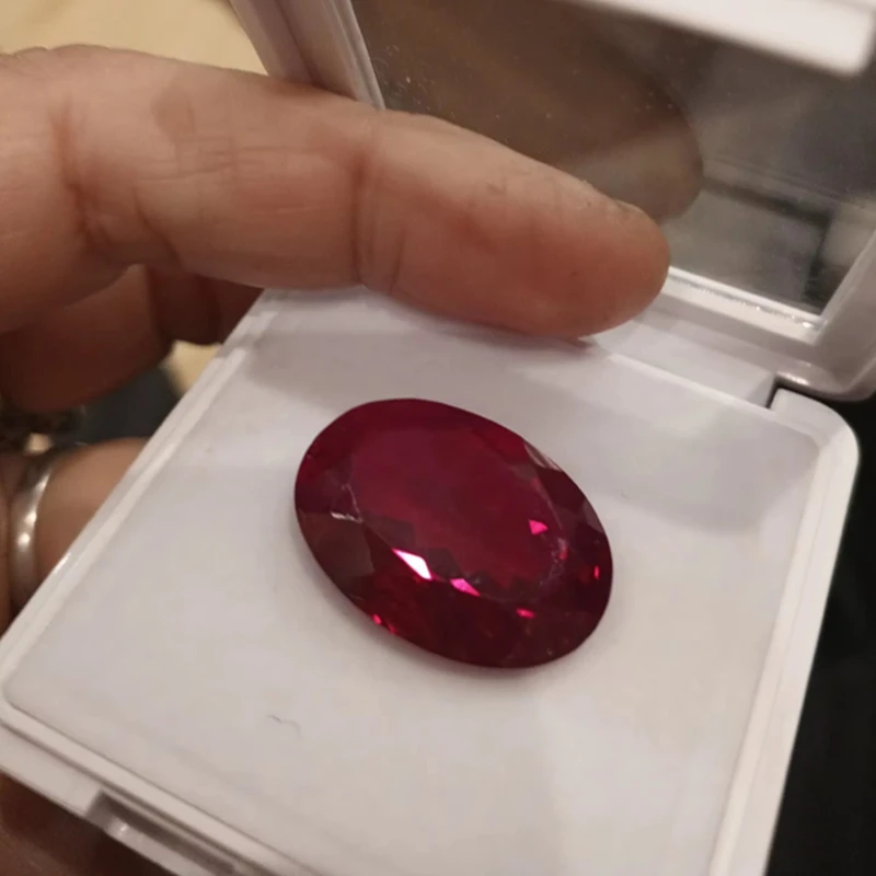 Boxed Pigeon Blood Red Ruby Lab Grown Ruby Loose Gemstones Top Quality Stones for Jewelry Accessories and Collections DIY Gems