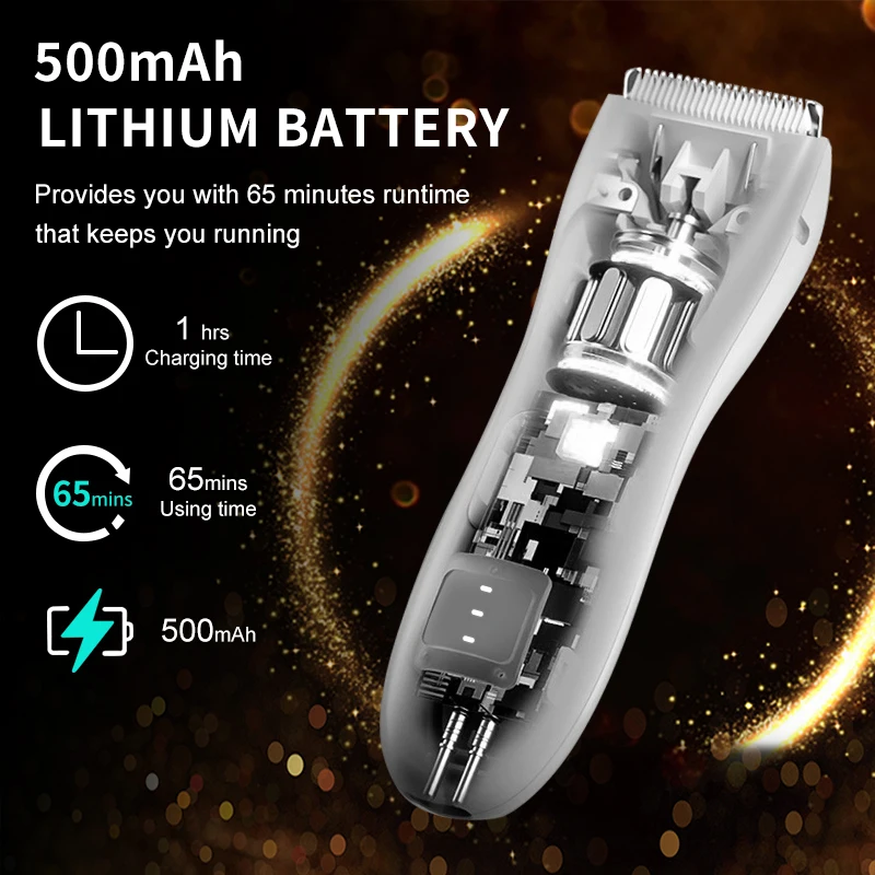 Men's IPX7 Ball Trimmer,Waterproof, Lighted, Ceramic Blade. Grooms Pubic, Body & Groin. USB-C, No Nicks. Gift for Him/Dad.