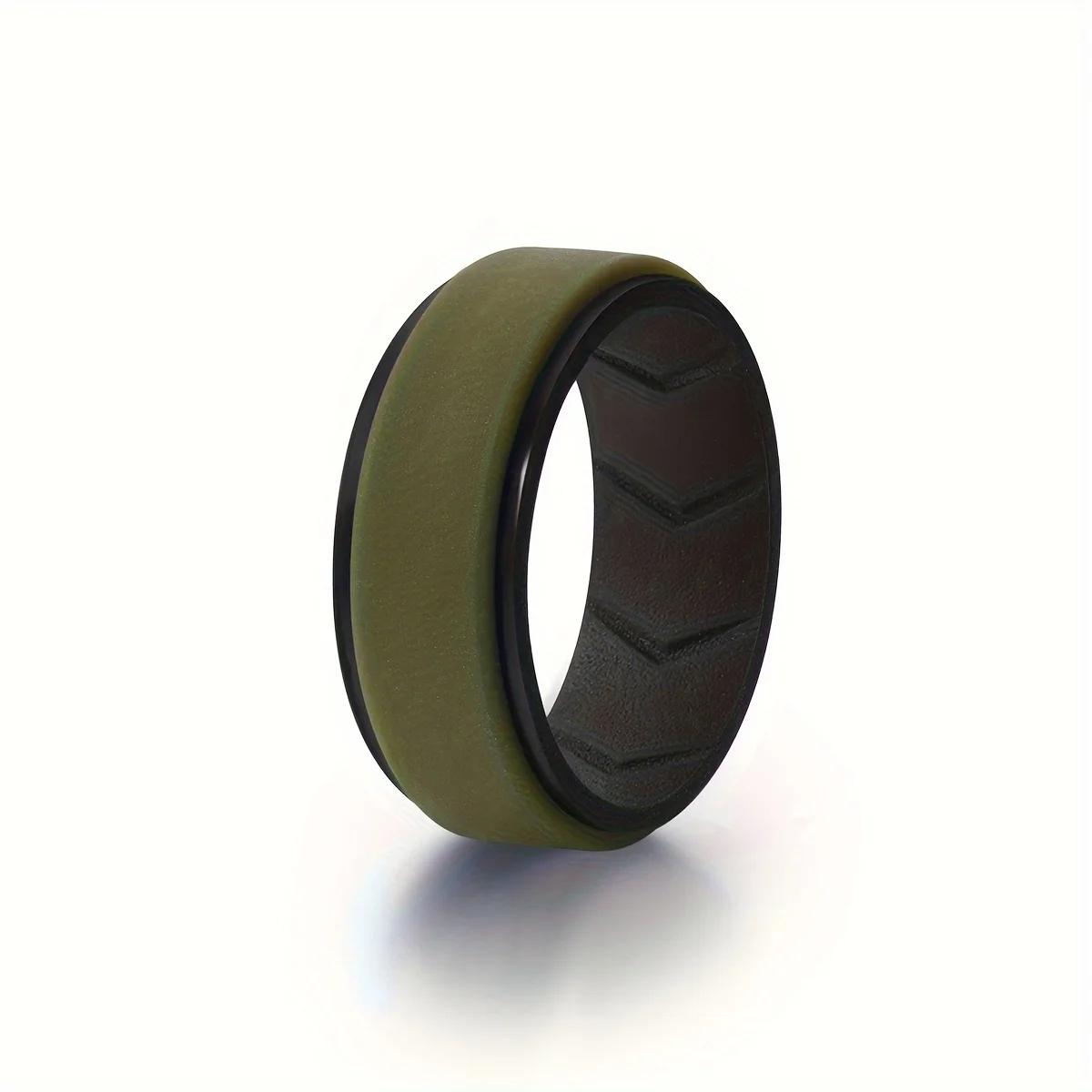 7Pcs Colorful Silicone Rings for Men, 8mm Wide Rubber Wedding Bands, Soft Breathable Hypoallergenic Rings, US Size 7-15