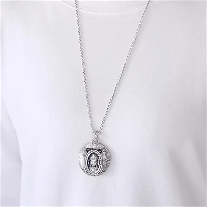 Retro Relief Demons Buddhas Pendant For Men Jewelry Blessing Amulet Necklace Male Female Choker Accessories