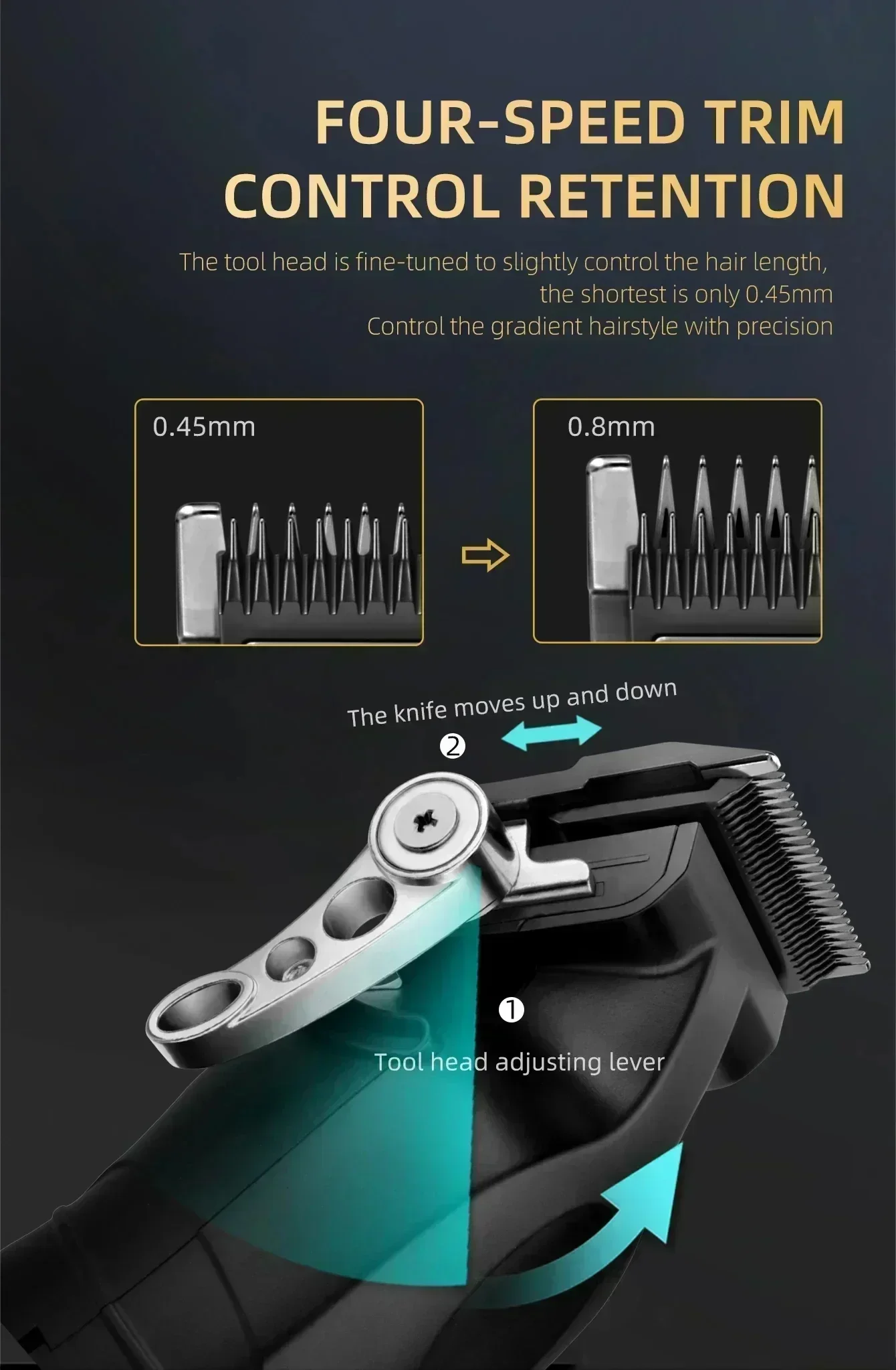 Kemei Professional Hair Clipper Kit Electric Shaver Male Hair Cutting Machine Machine Hair Clipper Kit for Men Electric Trimmer
