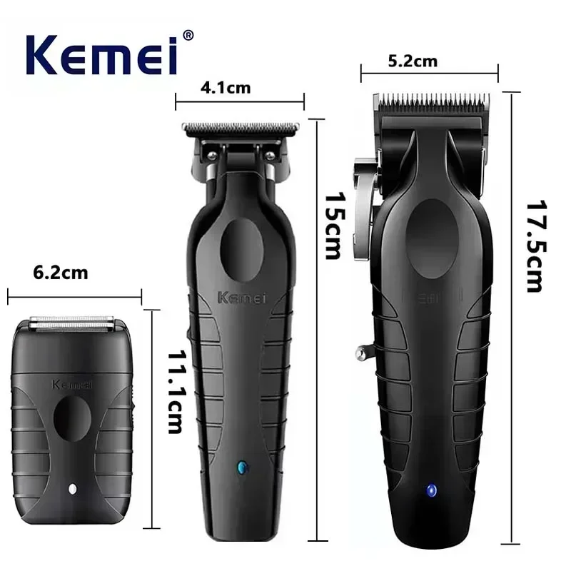 Kemei Professional Hair Clipper Kit Electric Shaver Male Hair Cutting Machine Machine Hair Clipper Kit for Men Electric Trimmer