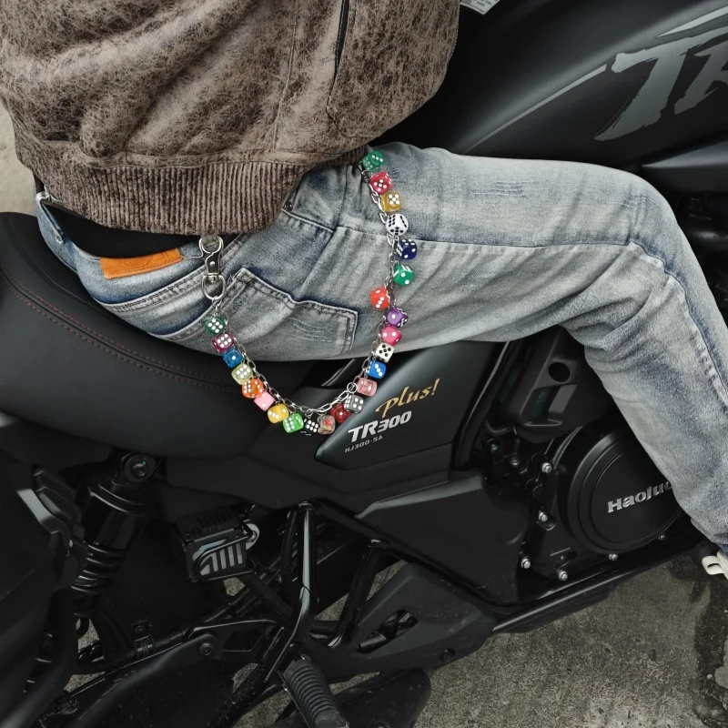 2026 New Model DIY Lucky Colorful Dice Pants Chain Fashionable Men And Women One's Waist Luxury Accessories Hip Hop Key Chain