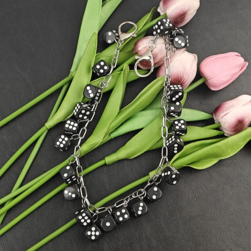 2026 New Model DIY Lucky Colorful Dice Pants Chain Fashionable Men And Women One's Waist Luxury Accessories Hip Hop Key Chain