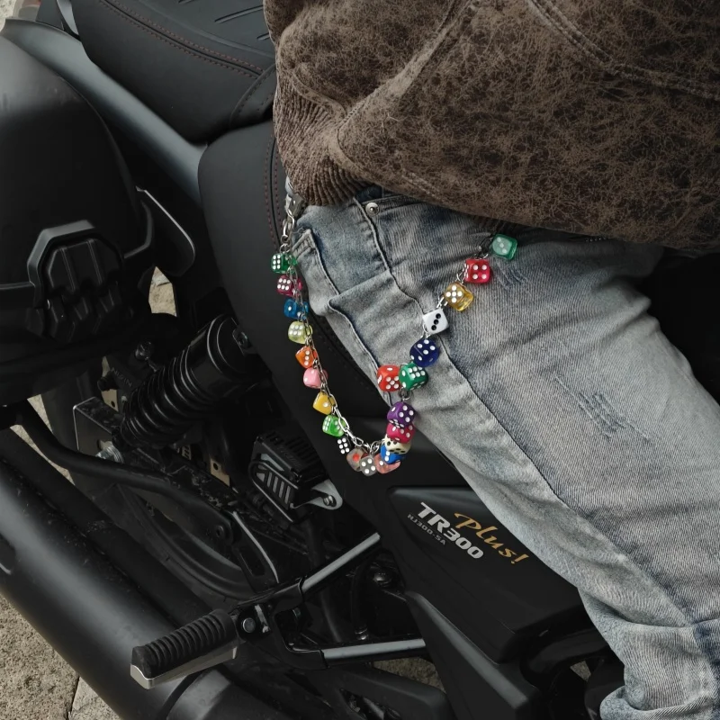 2026 New Model DIY Lucky Colorful Dice Pants Chain Fashionable Men And Women One's Waist Luxury Accessories Hip Hop Key Chain