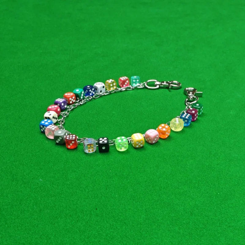 2026 New Model DIY Lucky Colorful Dice Pants Chain Fashionable Men And Women One's Waist Luxury Accessories Hip Hop Key Chain