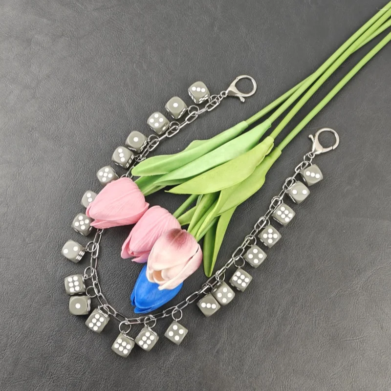 2026 New Model DIY Lucky Colorful Dice Pants Chain Fashionable Men And Women One's Waist Luxury Accessories Hip Hop Key Chain